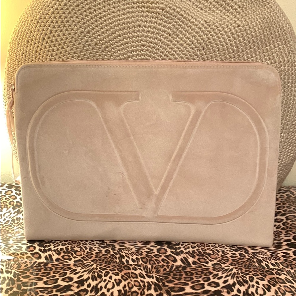 Valentino Blush Pink Logo Pouch